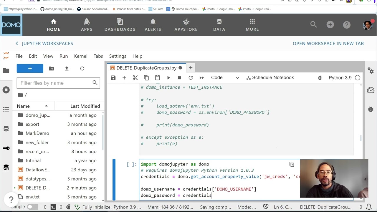 Domo Governance with Python | Delete duplicate Accouns