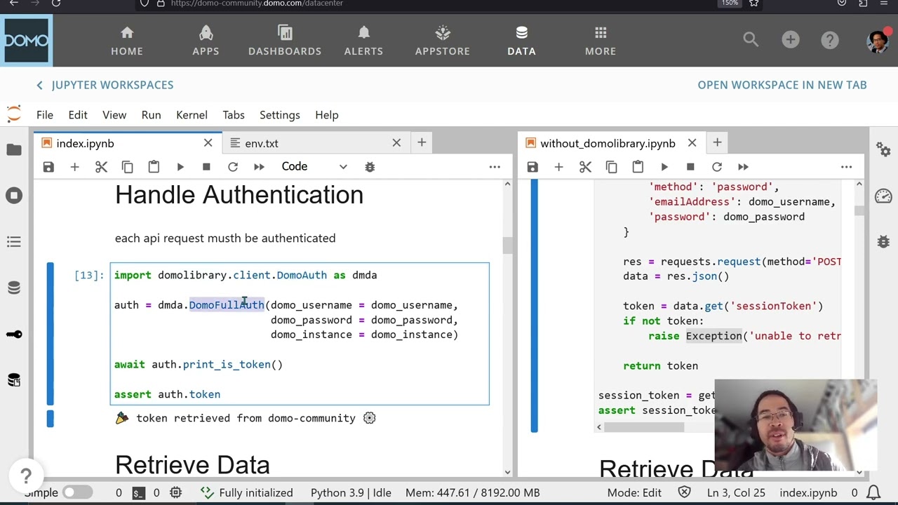 Build a DomoStats connector with Python + DomoLibrary and Jupyter