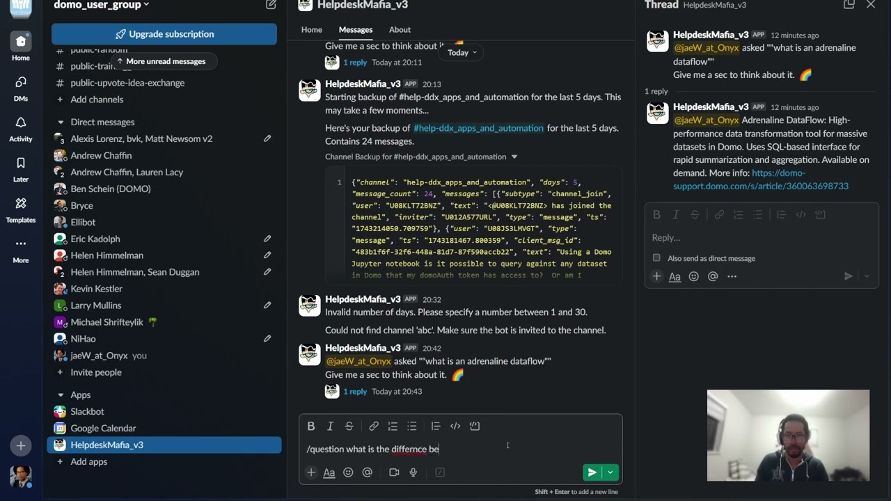 HelpdeskMafia - a Domo AI powered Chatbot built in Python hosted on Replit