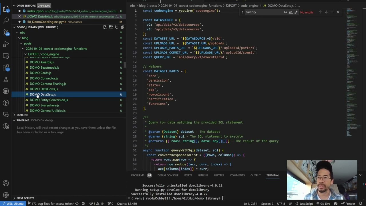 Domo - Extract CodeEngine Functions to upload to GitHub